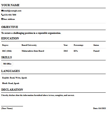 Creative Resume