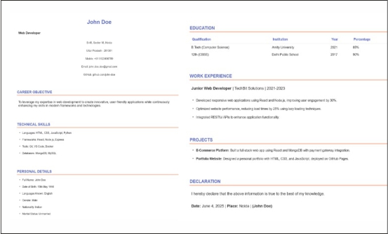 Simple Resume